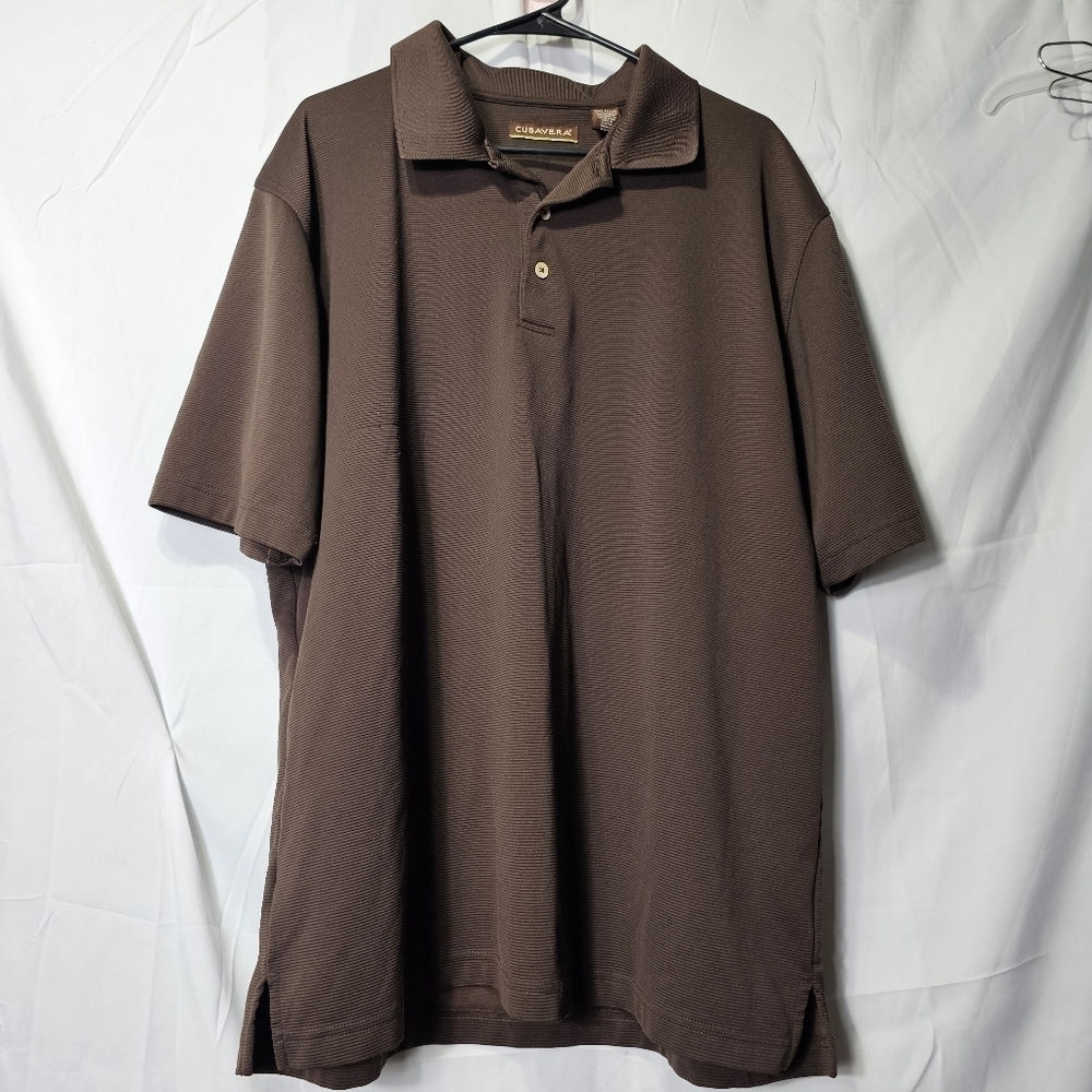 Cubavera solid textured Polo brown